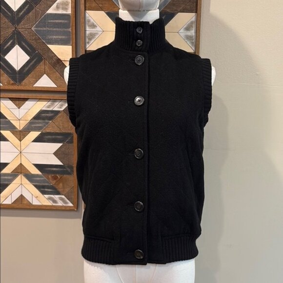 Vintage Ralph Lauren Black Label Wool Angora Cashmere Blend Vest Black size 2 - Picture 1 of 15
